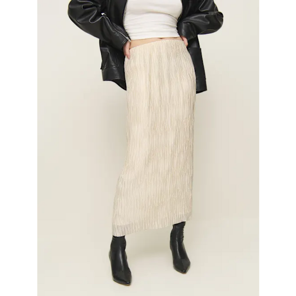 Reformation Apolline Skirt in White - Picture 4 of 4